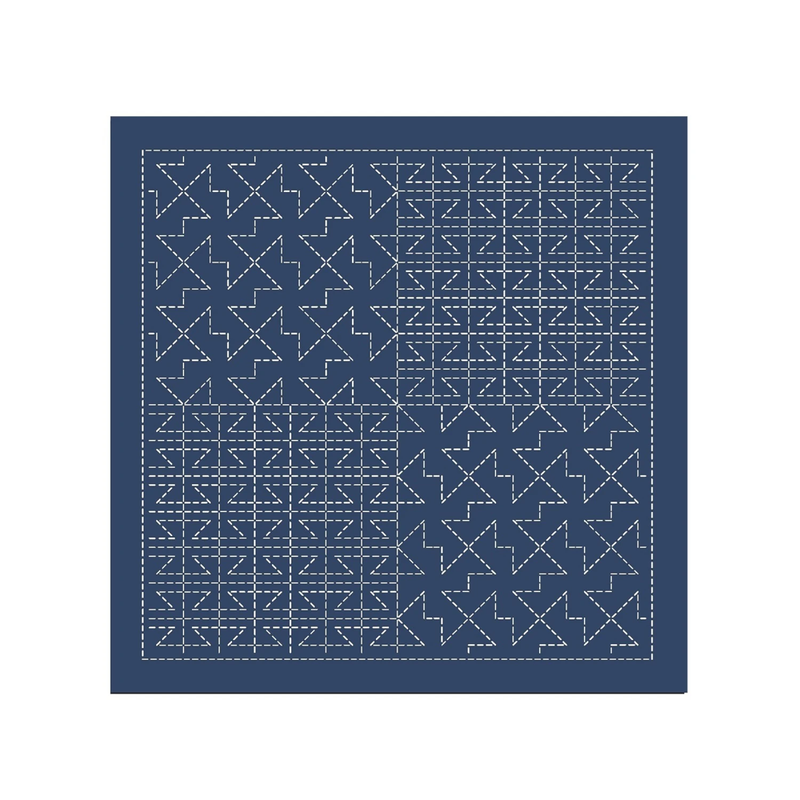 Sashiko Sampler Tradional Design - Yamaji - Navy