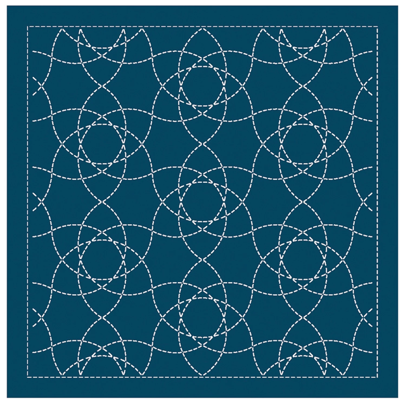 Sashiko Sampler Tradional Design - Onoe-Gasane - Navy