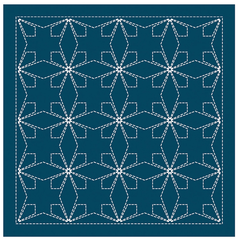 Sashiko Sampler Tradional Design - Tessen - Navy