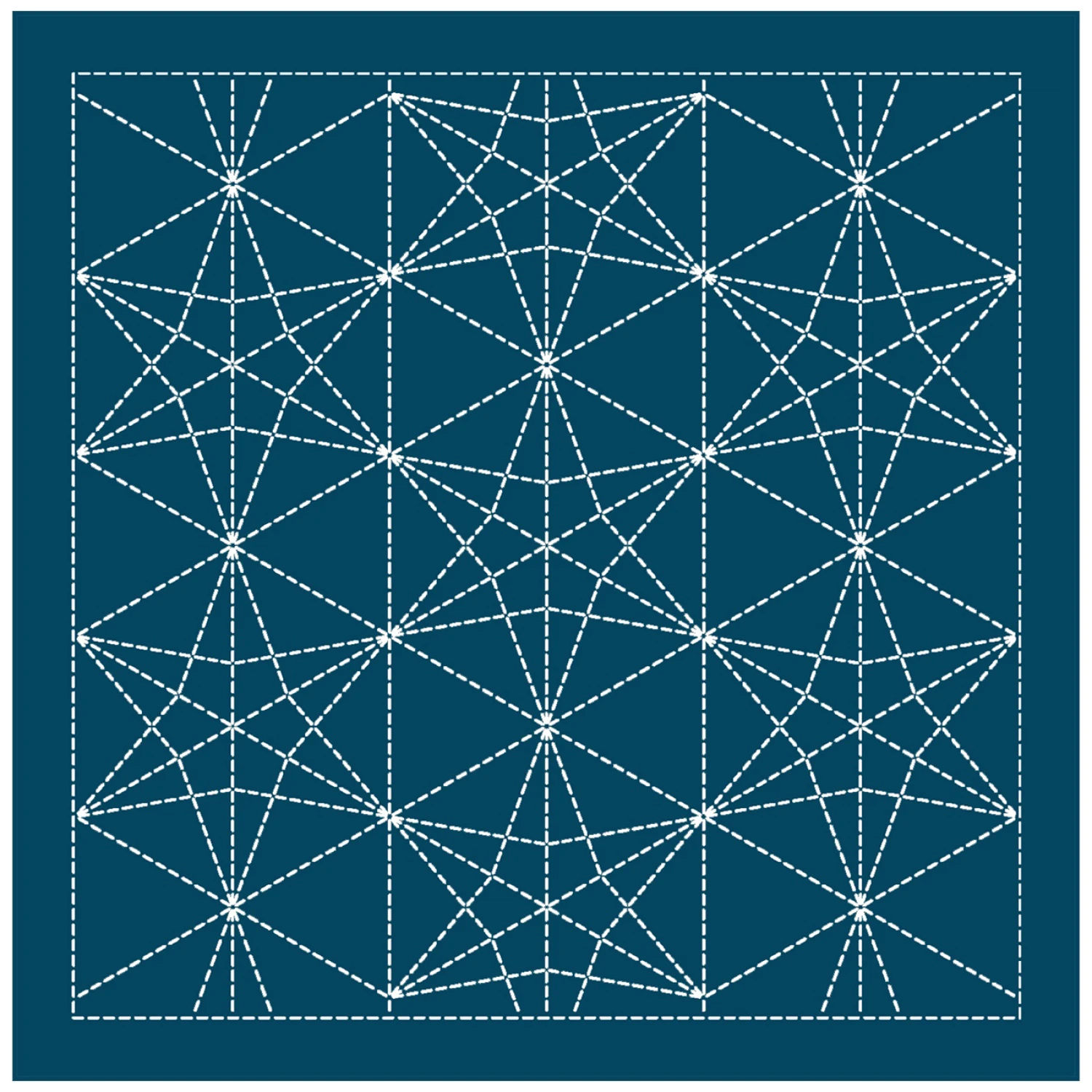 Sashiko Sampler Tradional Design - Kasane-Rindou - Navy (SC-H2142 ...