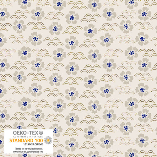 Japan Hello - Japan flower in Sand (4502-896) by Stof Fabrics - PRE ORDER Arrives Late Fall 2024