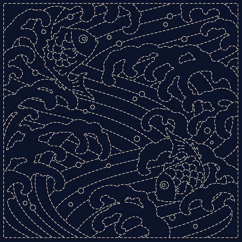 Sashiko Cloth - Ara-Nami 2