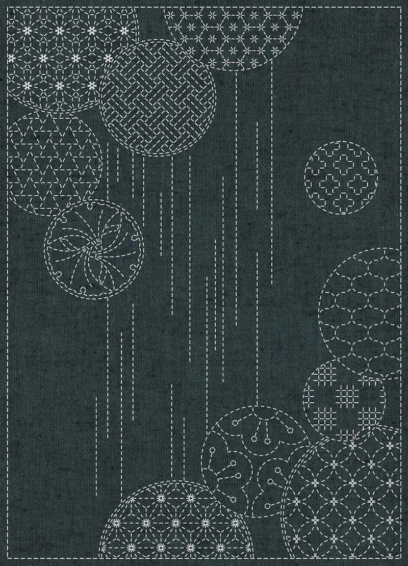 Sashiko Cloth - Windchimes (Blue)