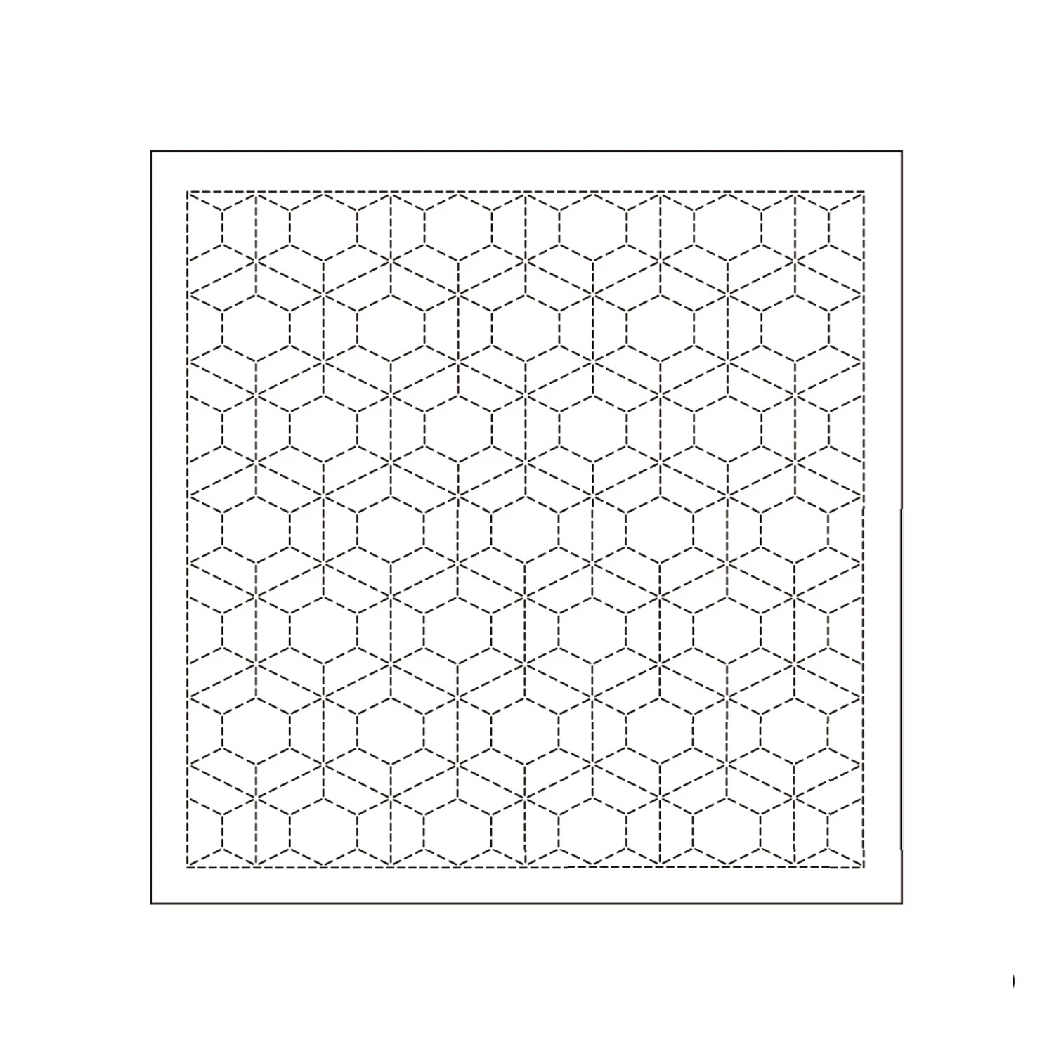 Sashiko Sampler Traditional Design - Arare-Kikko (White) (SC-1013 ...