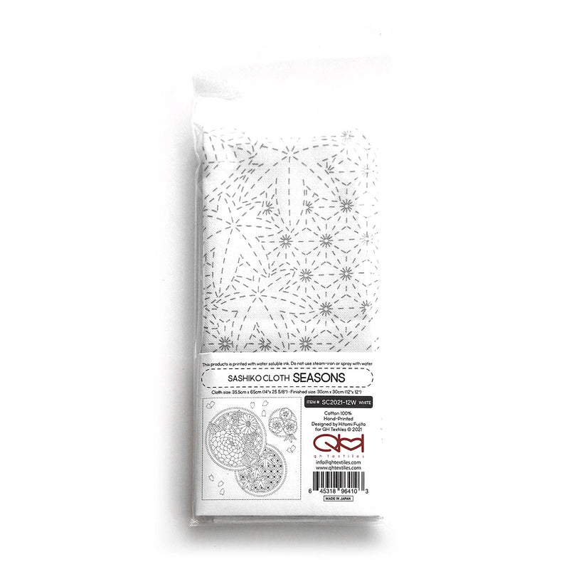 Sashiko Cloth - Seasons - White