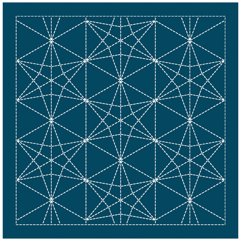 Sashiko Sampler Tradional Design - Kasane-Rindou - Navy