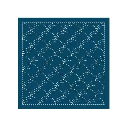 Sashiko Sampler Tradional Design - Nowaki - Navy