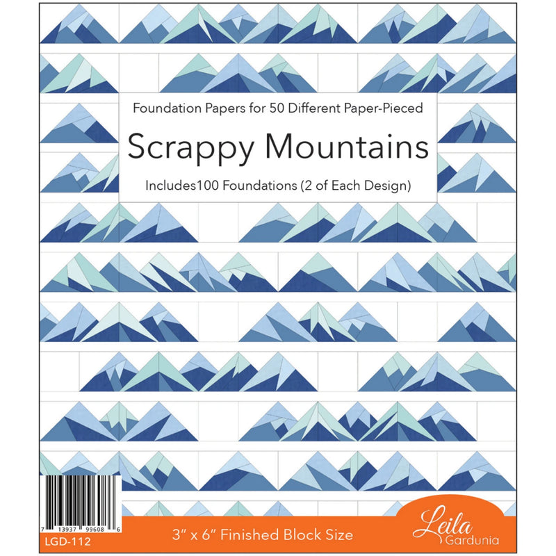 PRE ORDER Scrappy Mountains Foundation Paper Piecing Pad from Leila Gardunia - Arrives Late Summer 2025