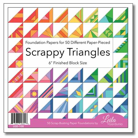 Scrappy Triangle Foundation Paper Piecing Pad from Leila Gardunia