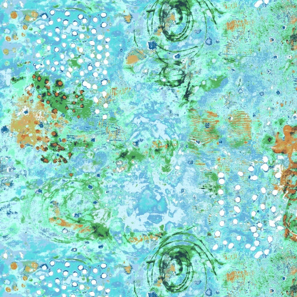 Sea Glass (52814D-4) - Spotted Graffiti by Marcia Derse for Windham Fabrics - $21.96/m ($20.27/yd)