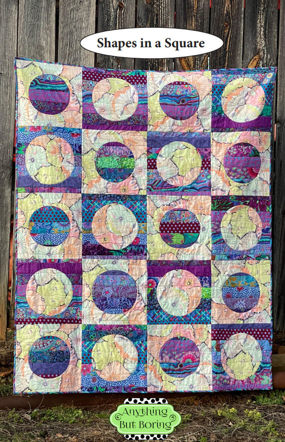 Shapes in a Square Quilt Pattern by Anything But Boring