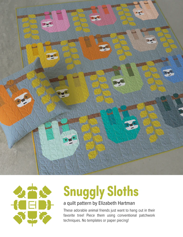 PRE ORDER - Snuggly Sloths Quilt Pattern by Elizabeth Hartman - Arrives November 2025