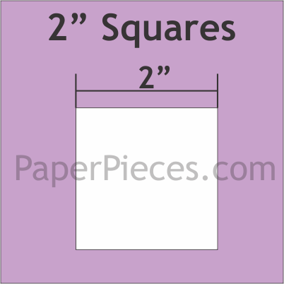 2" Square Shapes Pack (50 pcs) by Paper Pieces