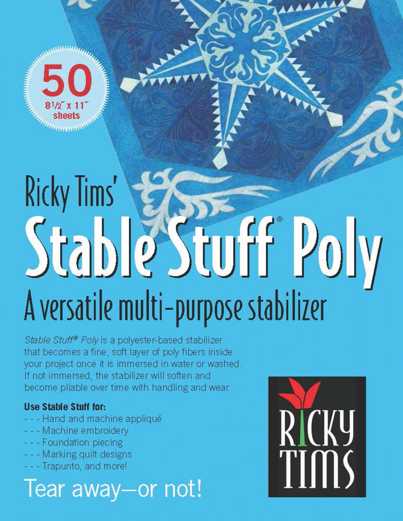 Stable Stuff Poly Stabilizer By Ricky Tims (50 pack) - 8.5" x 11.5"