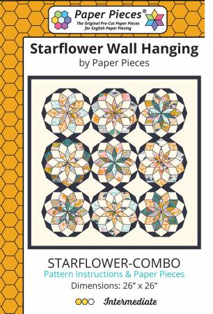 Starflower Wall Hanging Pattern and Piece Pack by Paper Pieces (English Paper Piecing)