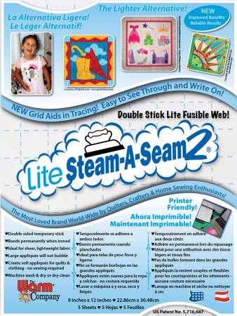 Steam A Seam 2 Lite  - 5 count (9in x 12in sheets)