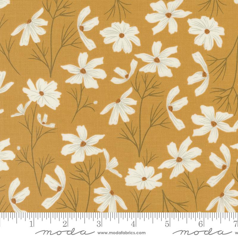 Summer Sunsine - Cottage Cosmo Florals (43180-18) Seaglass Summer by Sweetfire Road for Moda Fabrics