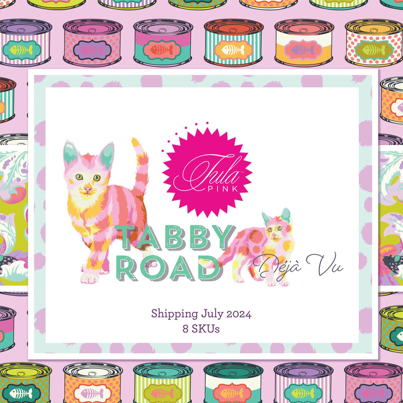 PRE ORDER - Fat Quarter Bundle (8 FQs) - Tabby Road (Deja Vu) by Tula Pink for FreeSpirit Fabrics - Arrives July 2024