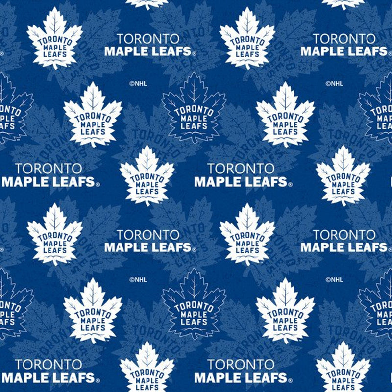 Toronto Maple Leafs NHL - Tone on Tone 100% Cotton Fabric - $21.96/m ($20.16/yd)