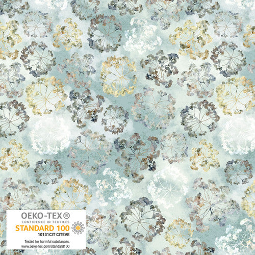 Northern Blues - Dandelions in Turquoise (4502-903) by Stof Fabrics