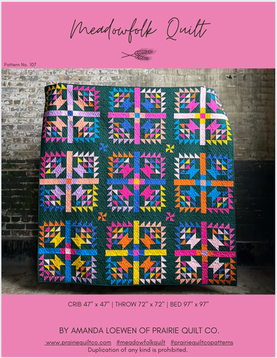 Meadowfolk Quilt Pattern by Prairie Quilt Co.