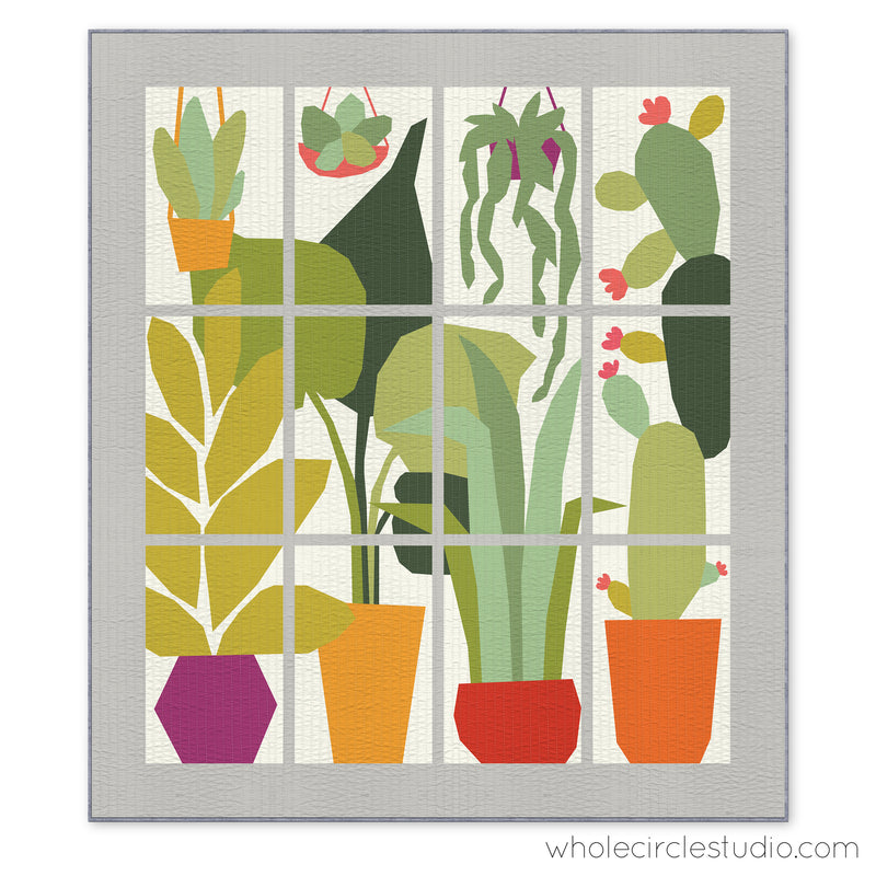 Greenhouse Garden by Whole Circle Studio Fabric Pack featuring Kona Cotton Solids by Robert Kaufman