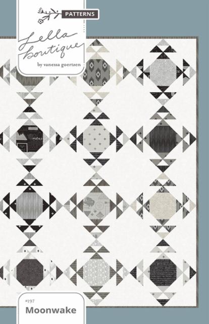 Moonwake Quilt Pattern Featuring Rust And Smoke by Lella Boutique For Moda Fabrics