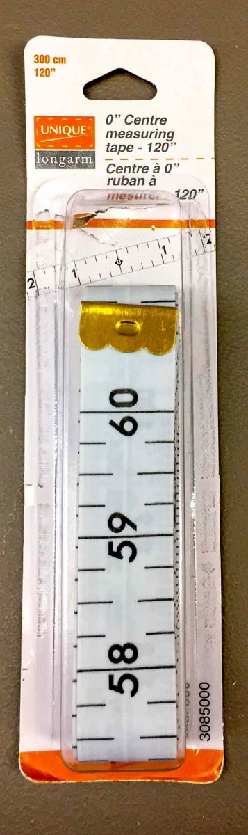 Unique Longarm - 0" Centre Measuring Tape - 120"