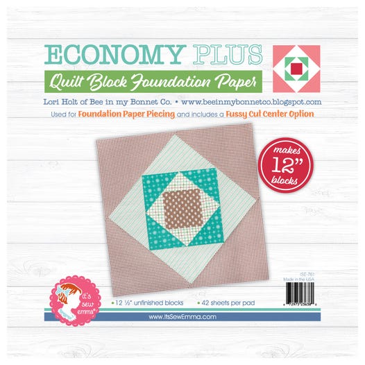 Economy Quilt Block Foundation Paper Piecing Pad - 12" Block by Lori Holt for It&