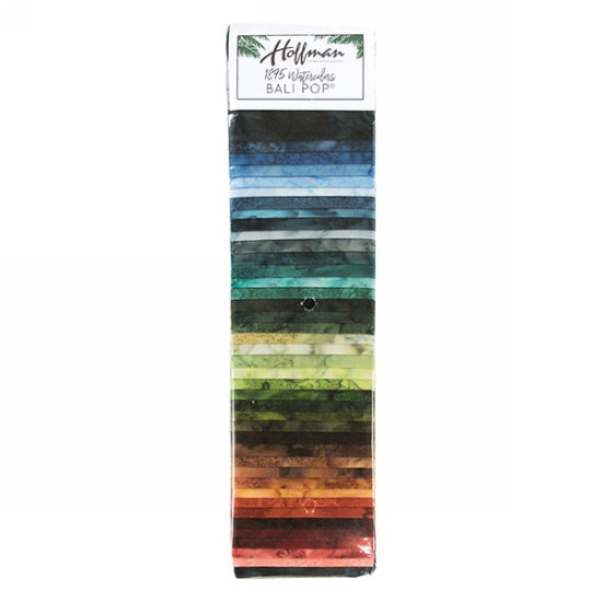 Harvest Warmth Watercolors Batik Bali Pops (2.5" x 40 strips) from Hoffman Fabrics