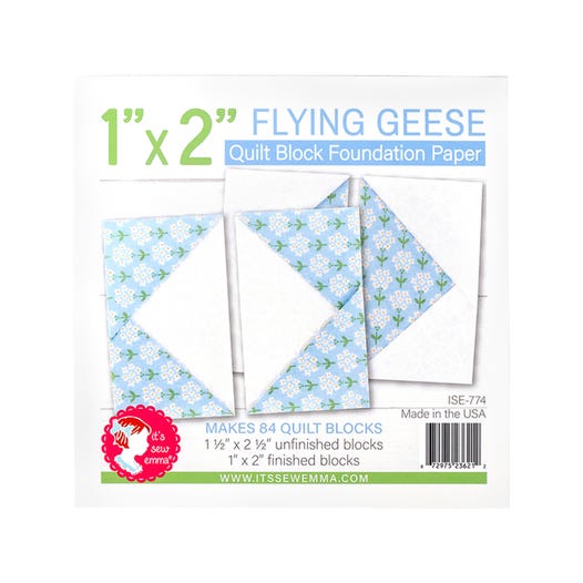 Flying Geese Quilt Block Foundation Paper Piecing Pad - 1" x 2" Block by Lori Holt for It&