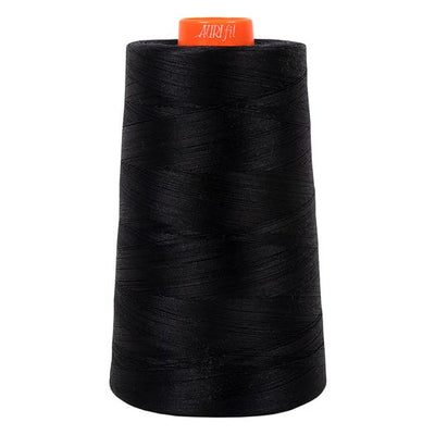 Aurifil Cotton Mako Thread - Black (2692) - Cone 