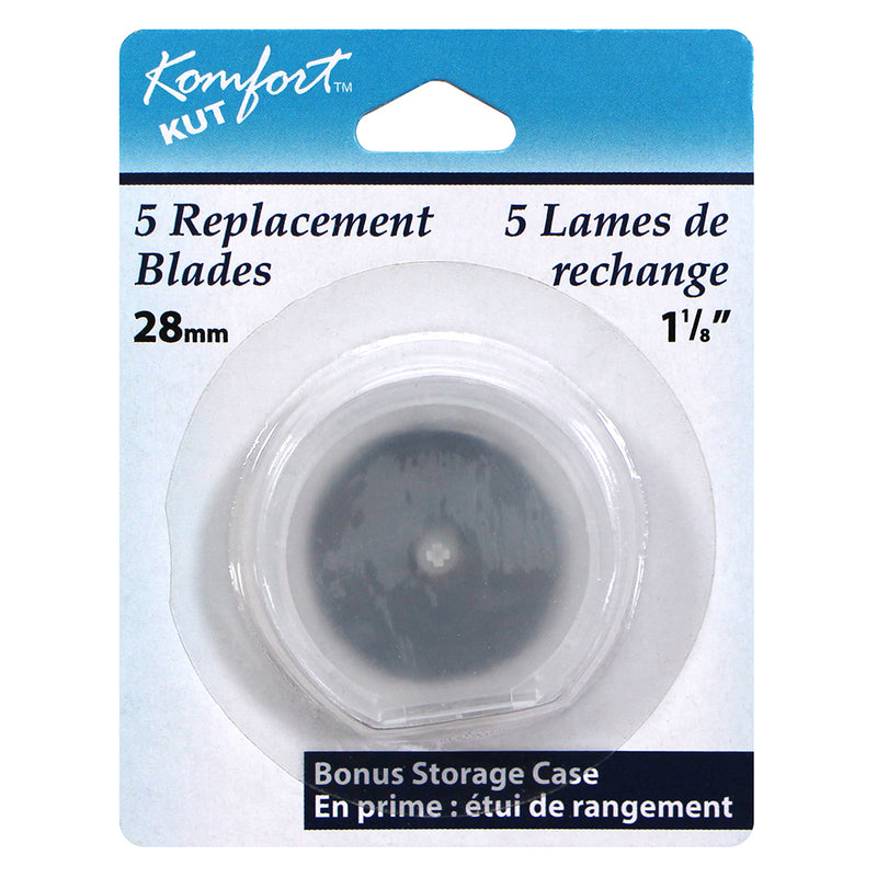 28mm Rotary Cutter Blades by Komfort Kut - 5 pack