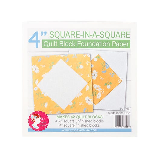 Square In A Square Quilt Block Foundation Paper Piecing Pad -  4" Block by Lori Holt for It&