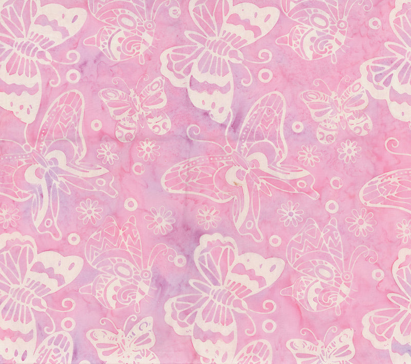 Blush (80722-21) - Flutter by Banyan Batiks for Northcott Fabrics - $17.96/m ($16.57/yd)