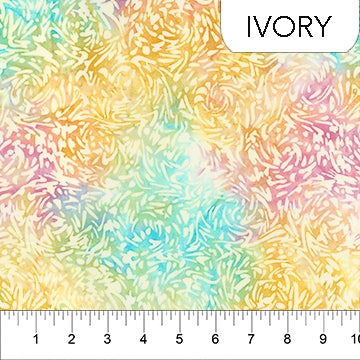 Ivory (81600-12) - Banyan BFFs by Banyan Batiks Studio for Northcott Fabrics - $16.96/m ($15.65/yd)