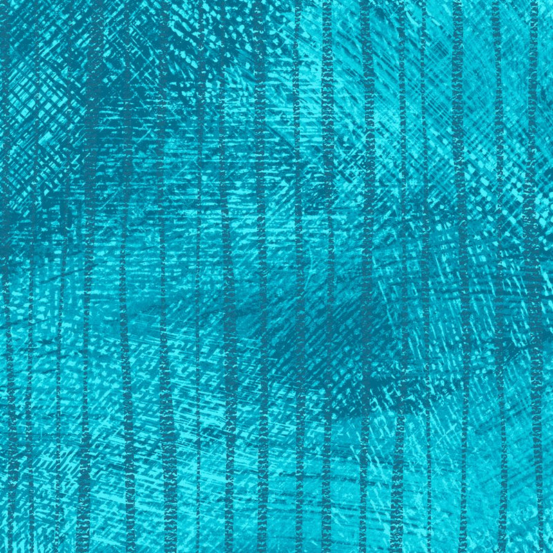 Turquoise Texture Stripe (4508-301) Medley Basic by Stof - $19.96/m ($18.42/yd)