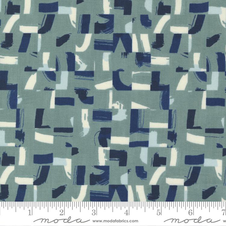 Sky Mosaic Geometric (516951-13) - Collage by Janet Clare for Moda Fabrics - $21.99/m ($20.29/yd)