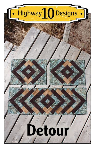 Detour Table Runner and Place Mats Pattern by Highway 10 Designs