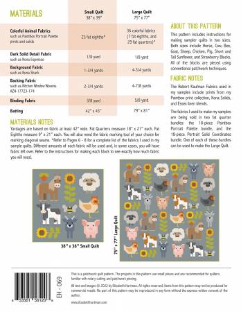 Fab Farm Quilt Pattern Fabric Requirements