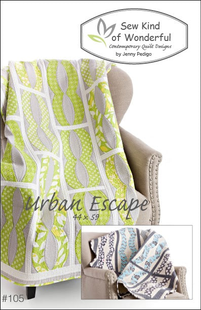 SAVE 30% - Urban Escape Quilt Pattern by Sew Kind of Wonderful - Quick Curve
