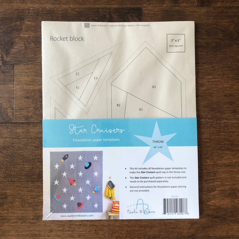 Star Cruisers Foundation Paper Piecing (FPP) Template Kit by Apples and Beavers