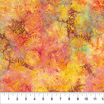 Orange (80720-59) - Flutter by Banyan Batiks for Northcott Fabrics - $17.96/m ($16.57/yd)