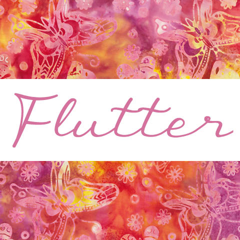 Pretty In Pink (80725-22) - Flutter by Banyan Batiks for Northcott Fabrics - $17.96/m ($16.57/yd)