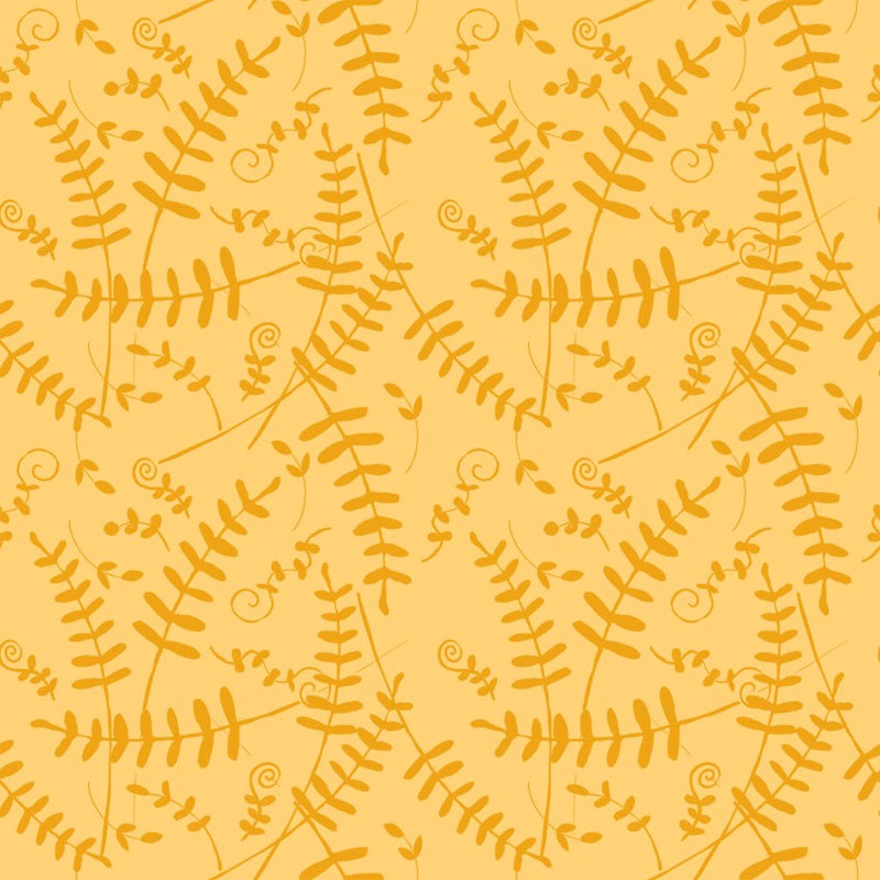 Gold Vines (8JHT-1) - Happy Go Lucky by Jennifer Heynen for In The Beginning Fabrics - $21.99/m ($20.29/yd)
