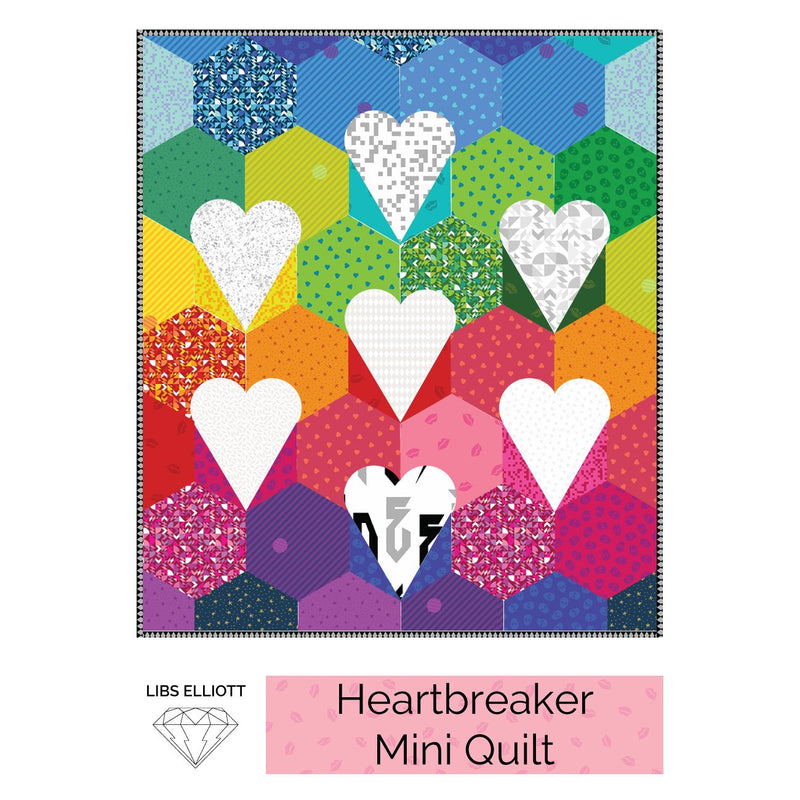 Heartbreaker English Paper Piecing (EPP) Mini Quilt Pattern by Libs Elliot