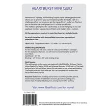 Heartburst English Paper Piecing (EPP) Mini Quilt Pattern by Libs Elliot
