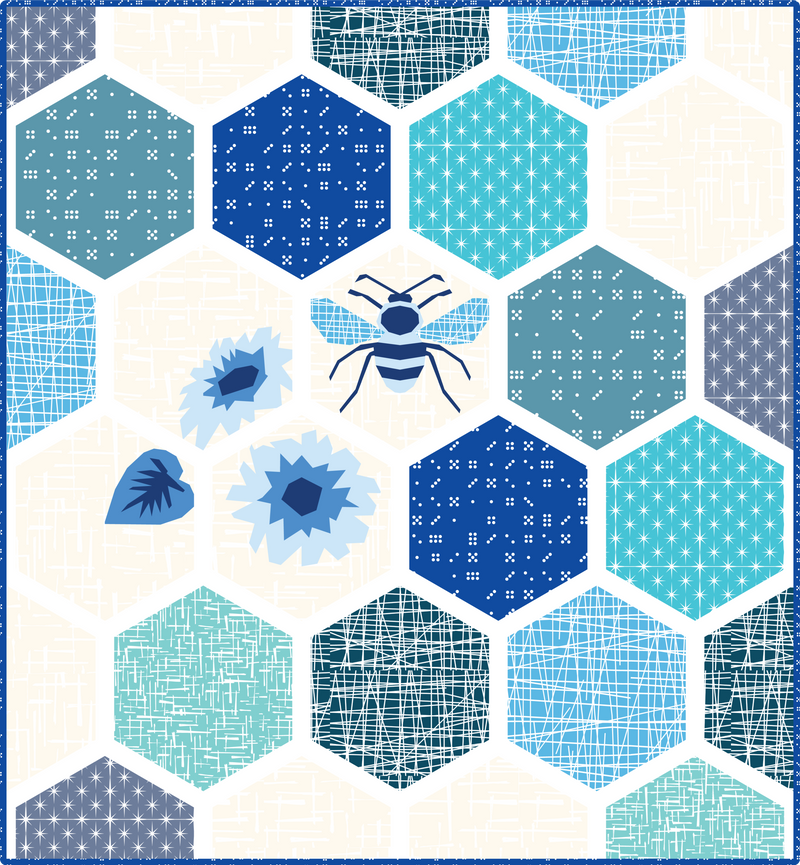 The Honeycomb Abstractions Quilt pattern by Violet Craft