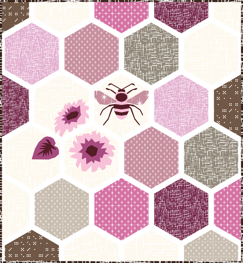The Honeycomb Abstractions Quilt pattern by Violet Craft