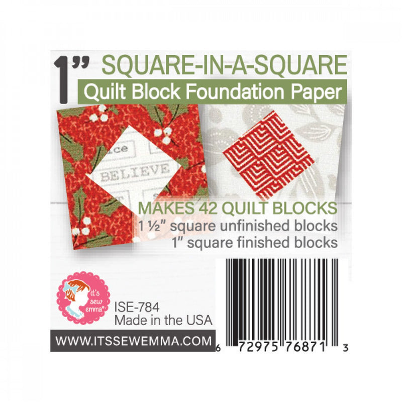 Square In A Square Quilt Block Foundation Paper Piecing Pad - 1" Block by Lori Holt for It&